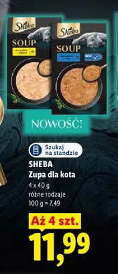 Zupa dla kota Sheba Soup z kurczakiem 4-pak promocja w Lidl