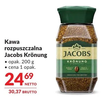 Kawa rozpuszczalna Jacobs Krönung promocja w Makro