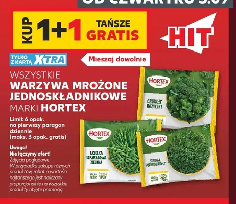 Warzywa mrożone jednoskładnikowe Hortex promocja w Kaufland