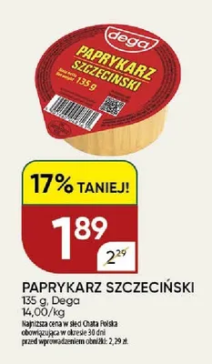 Paprykarz szczeciński Dega promocja w Chata Polska