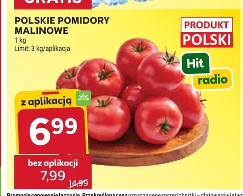 Polskie pomidory malinowe promocja w Stokrotka