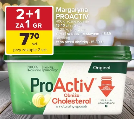 Margaryna ProActiv Original promocja w Carrefour