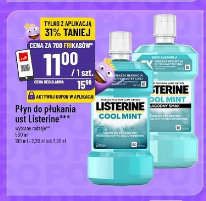 Płyn do płukania ust Listerine Cool Mint promocja w POLOmarket