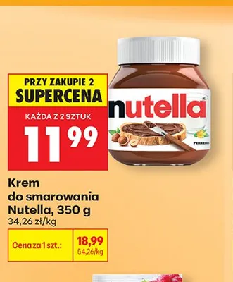 Krem do smarowania Nutella promocja w Biedronka