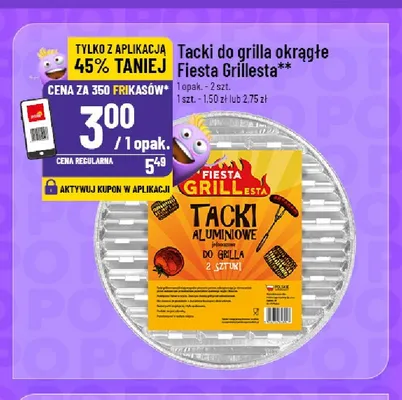 Tacki do grilla okrągłe Fiesta Grillesta 2-pak promocja w POLOmarket