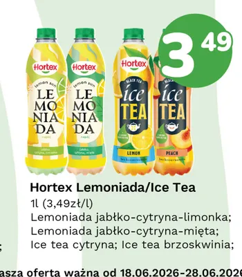 Lemoniada Hortex jabłko-cytryna-limonka promocja w Limonka