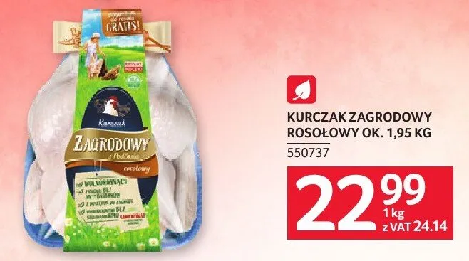 Kurczak zagrodowy rosołowy ok. 1.95 kg promocja w Selgros