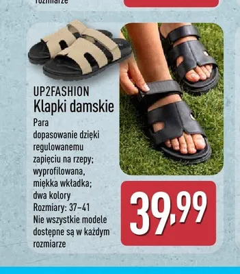 Klapki damskie UP2FASHION promocja w Aldi