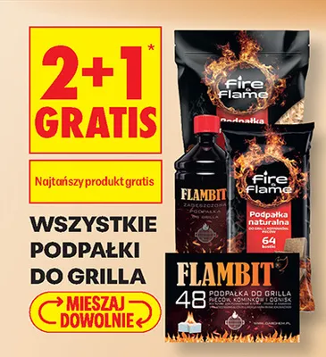 Podpałka do grilla Flambit promocja w Biedronka