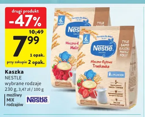 Kaszka mleczno-ryżowa Nestlé Malina promocja w Intermarche