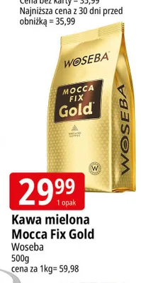 Kawa mielona Mocca Fix Gold Woseba promocja w Leclerc
