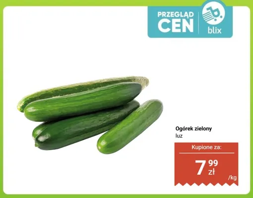 Ogórek zielony luz promocja w Dino