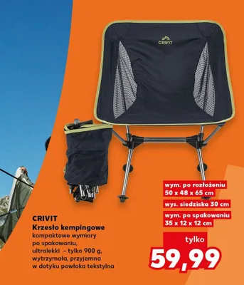 Krzesło kempingowe CRIVIT promocja w Kaufland