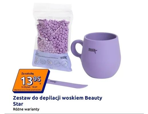 Zestaw do depilacji woskiem Beauty Star promocja w Action