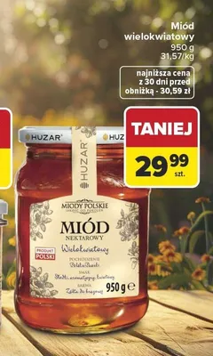 Miód wielokwiatowy Huzar promocja w Carrefour