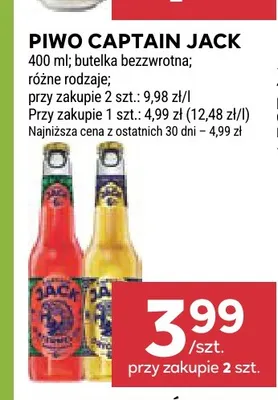 Piwo Captain Jack promocja w Stokrotka