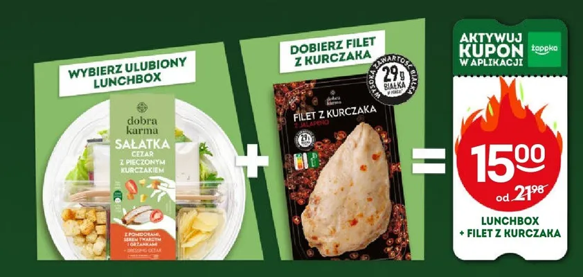 Zestaw: sałatka lunchbox + filet z kurczaka promocja w Żabka