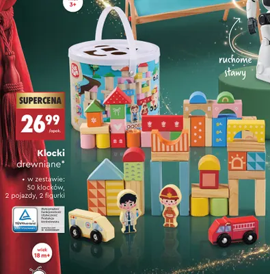 Klocki drewniane EleFun promocja w Biedronka