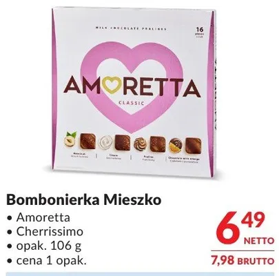 Bombonierka Mieszko Amoretta Cherrissimo promocja w Makro