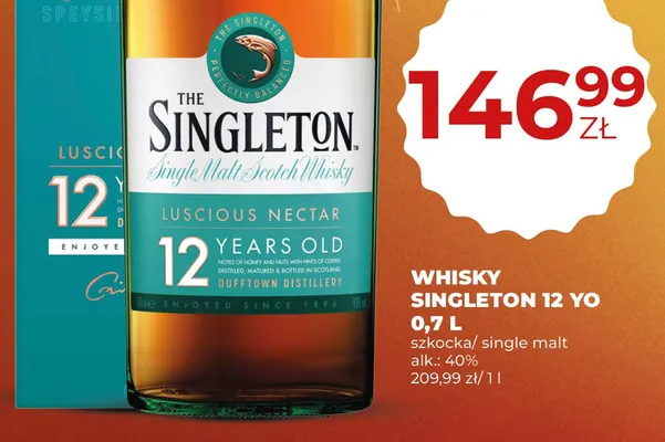 Whisky Singleton 12 YO szkocka single malt promocja w Duży Ben