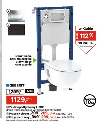 Zestaw podtynkowy Geberit Libris promocja w Leroy Merlin