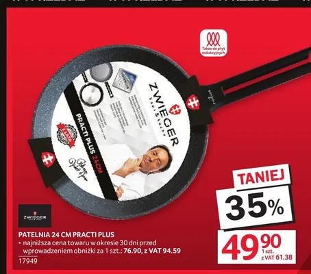 Patelnia 24cm Practi Plus Zwieger promocja w Selgros