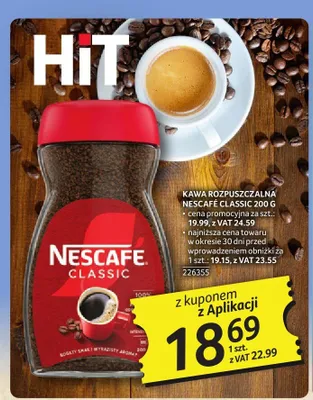 Kawa rozpuszczalna Nescafe Classic promocja w Selgros