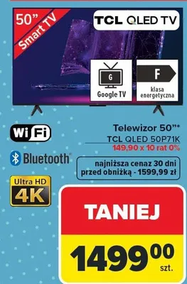 Telewizor 50" QLED 50P71K promocja w Carrefour