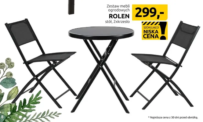 Zestaw mebli ogrodowych Rolen Black Red White promocja w Black Red White