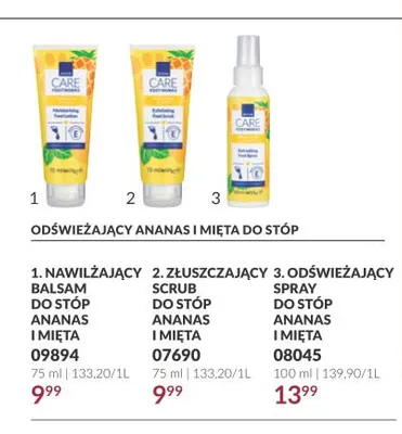 Odświeżający spray do stóp Ananas i Mięta Avon Care promocja w AVON