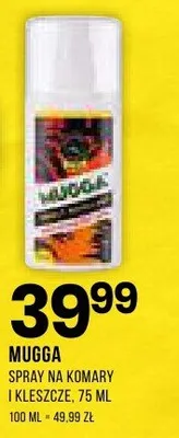 Spray na komary i kleszcze Mugga 75ml promocja w Drogerie Natura