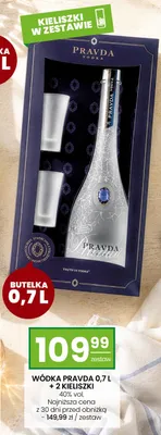 Zestaw wódka Pravda + 2 kieliszki promocja w Twój Market