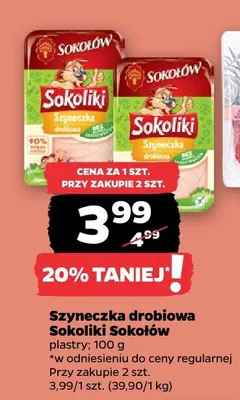 Szyneczka drobiowa Sokołów Sokoliki promocja w Netto
