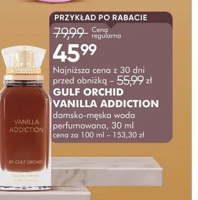Woda perfumowana damsko-męska Gulf Orchid Vanilla Addiction promocja w Super-Pharm