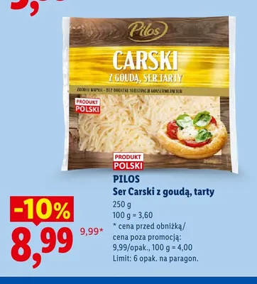Ser Carski z goudą tarty Pilos promocja w Lidl