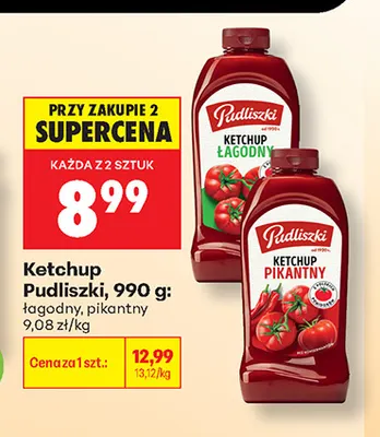 Ketchup Pudliszki pikantny promocja w Biedronka