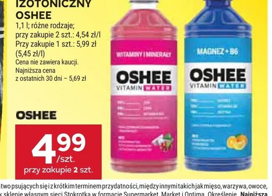 Napój izotoniczny Oshee promocja w Stokrotka