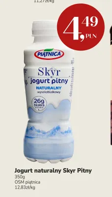 Jogurt naturalny Skyr Pitny Piątnica promocja w Market Point