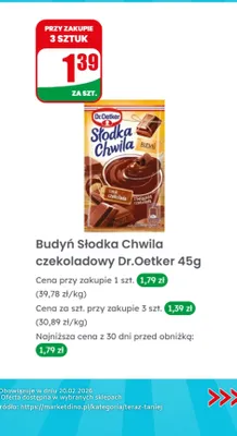 Budyń Słodka Chwila czekoladowy promocja w Dino