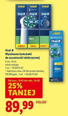 Wymienne końcówki do szczoteczki elektrycznej promocja w Lidl