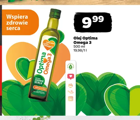 Olej rzepakowy Optima Omega 3 promocja w Netto