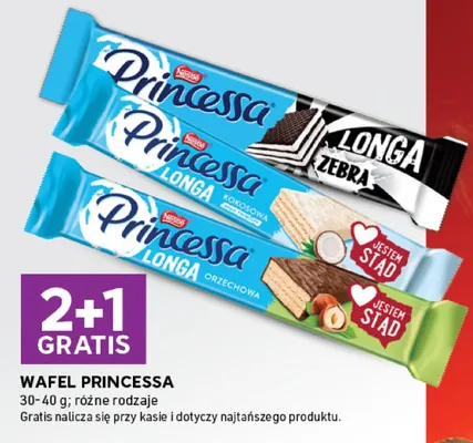 Wafel Princessa Longa orzechowa Nestlé promocja w Stokrotka