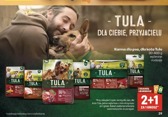 Karma dla psa i kota Tula promocja w Delikatesy Centrum