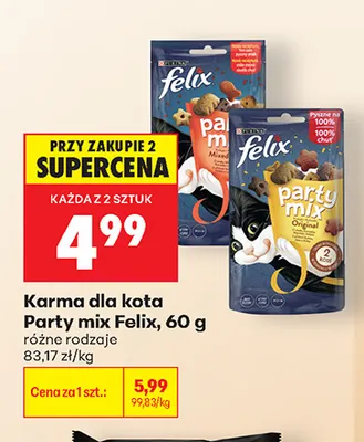 Karma dla kota Party mix Felix promocja w Biedronka