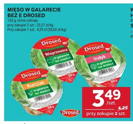 Mięso w galarecie bez E kurczak Drosed promocja w Stokrotka