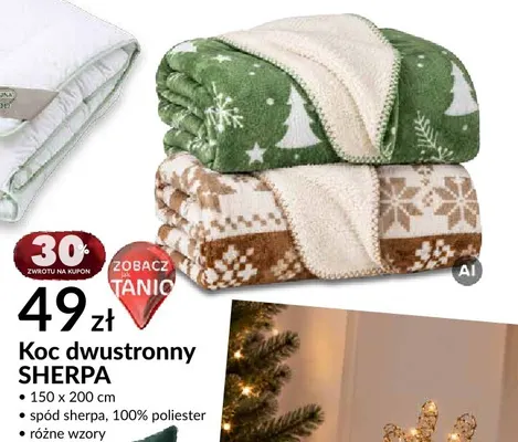 Koc dwustronny Sherpa 150x200 cm promocja w Salony Agata