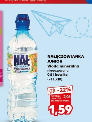 Woda mineralna niegazowana Nałęczowianka Junior promocja w Kaufland