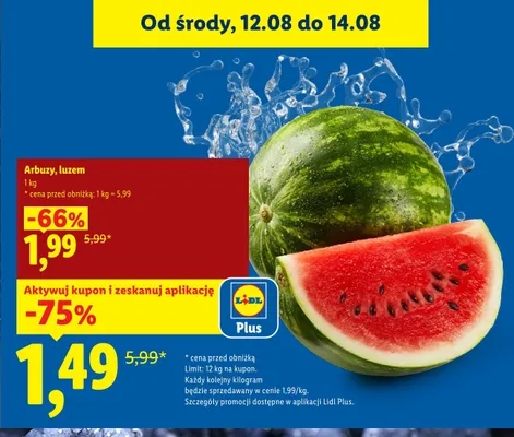 Arbuzy luzem promocja w Lidl