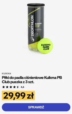 Piłki do padla ciśnieniowe Kuikma PB Club promocja w Decathlon