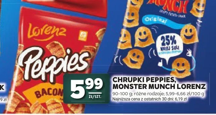 Chrupki Monster Munch Lorenz promocja w Stokrotka